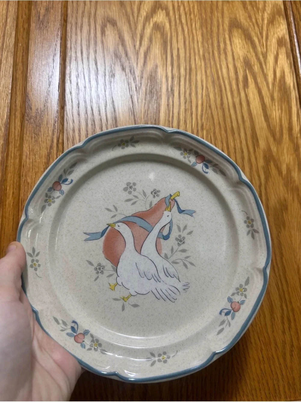 Set of FOUR vintage marmalade goose salad plates